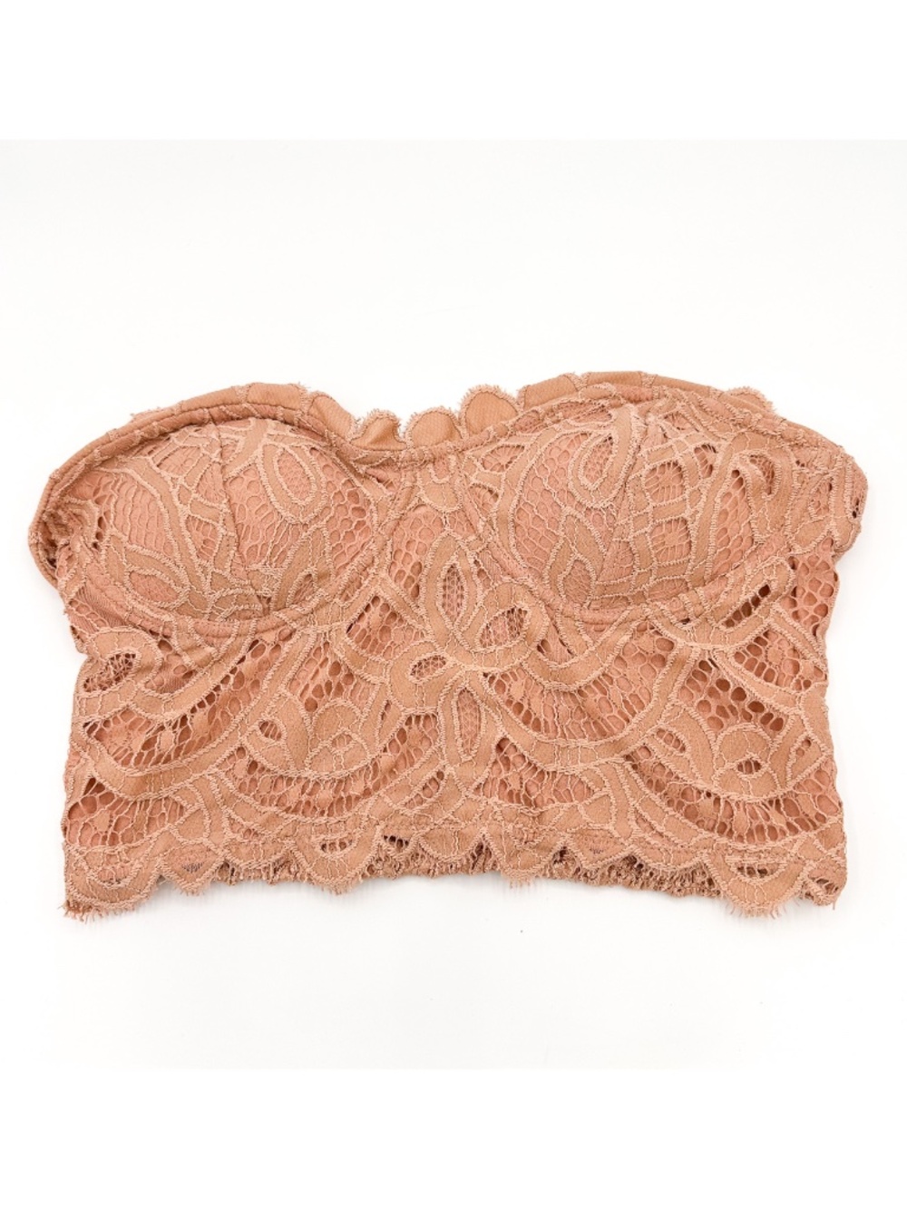 Altar'd State Nude Stretch Lace Strapless Bra Top